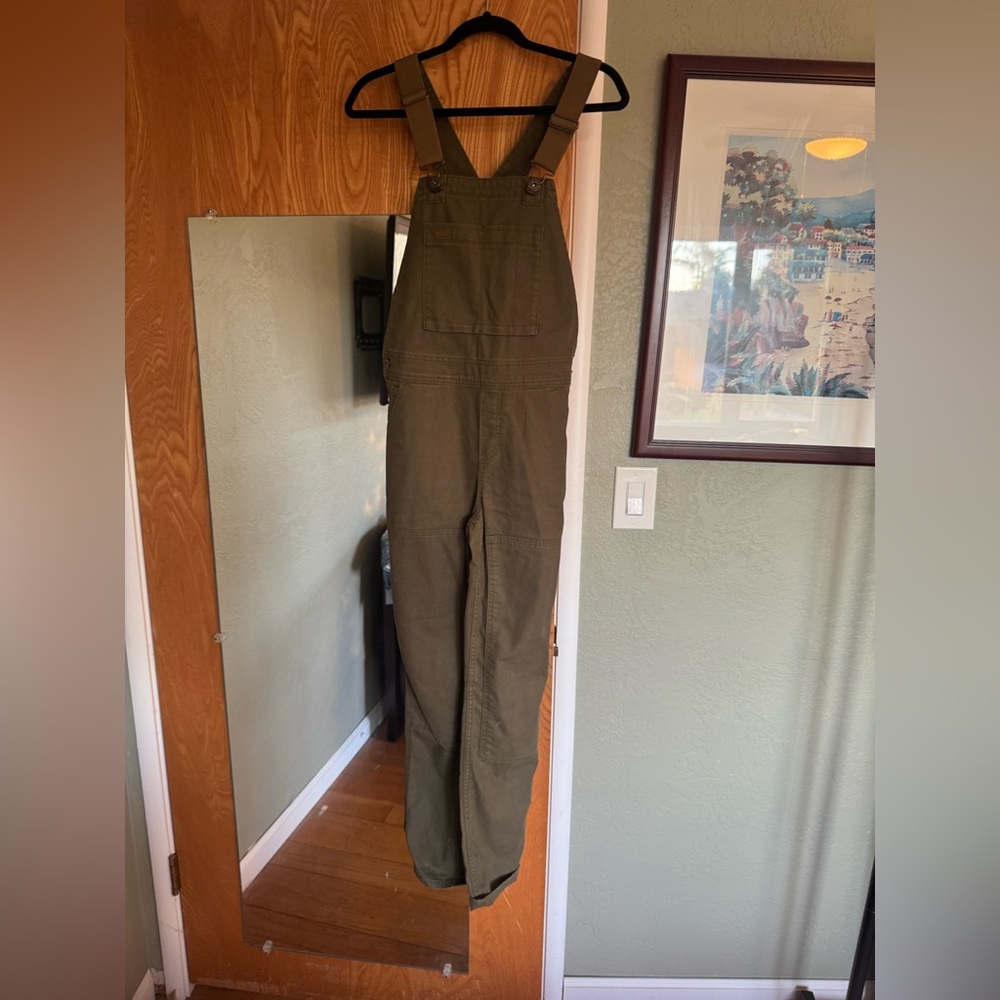 REI Co-Op Trailsmith Workwear Olive Green Overalls - Picture 2 of 11